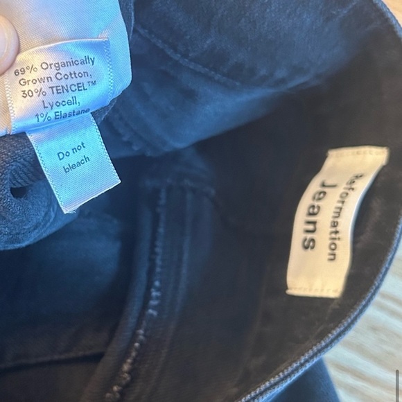 Reformation Kayo high rise jeans black with belt - Picture 6 of 6